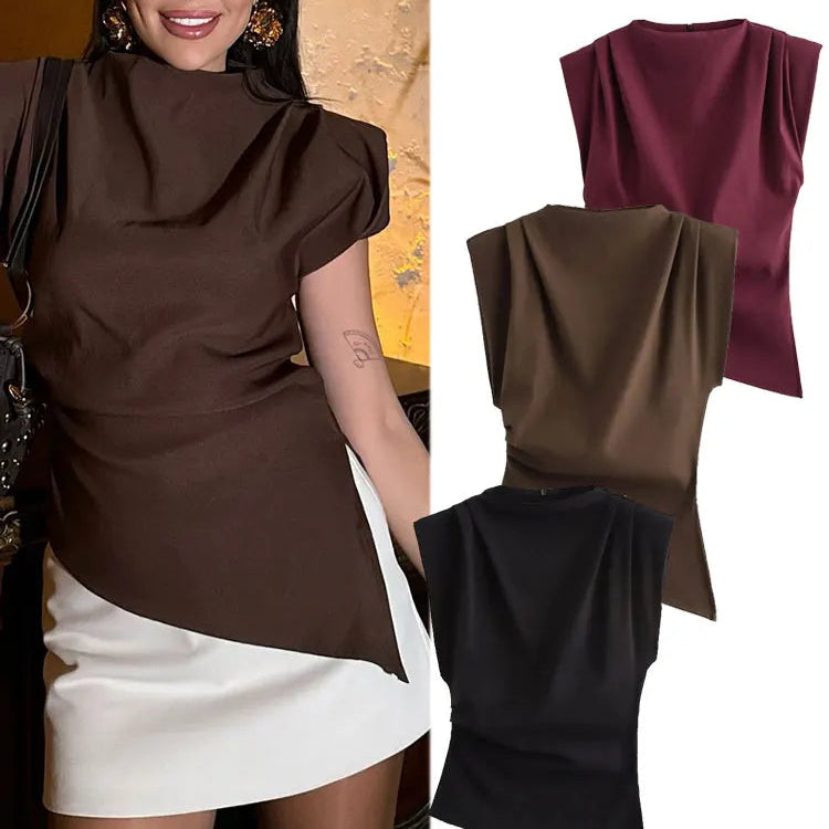 Kaia Asymmetric Zip Top
