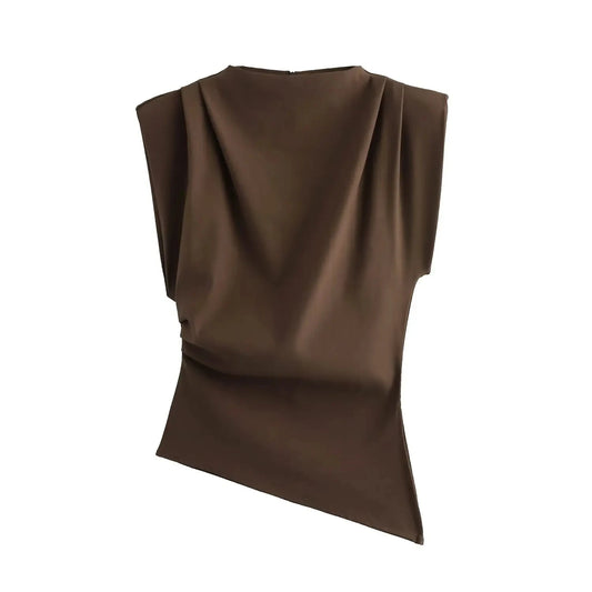 Kaia Asymmetric Zip Top