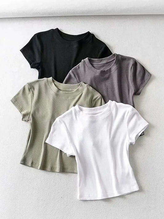 Rowen Fitted Crop Tee