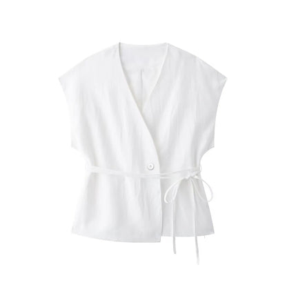 Soleia Lace-Trim Vest