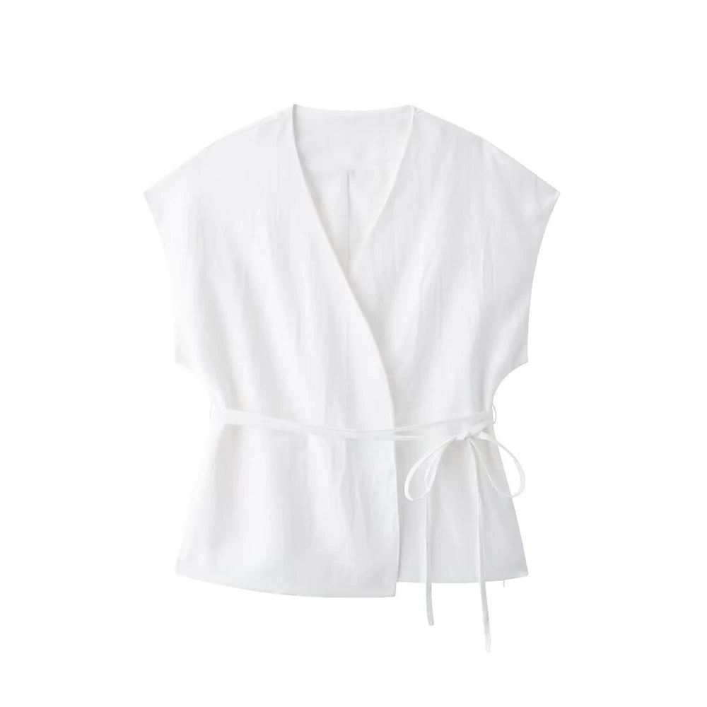 Soleia Lace-Trim Vest