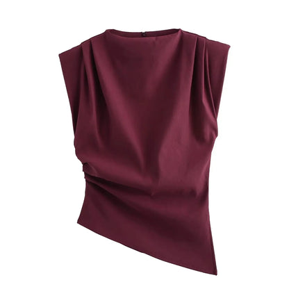 Kaia Asymmetric Zip Top
